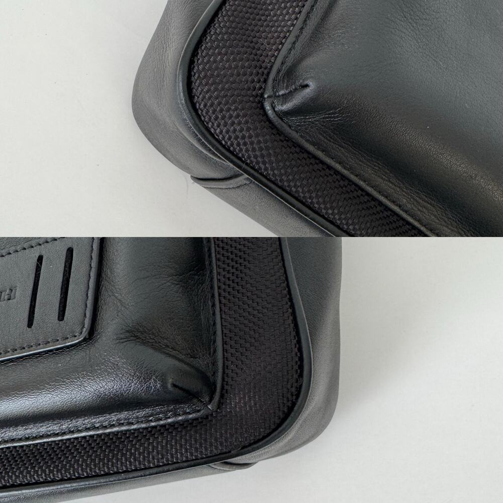 Coach Rider Briefcase Leather Nylon Business Travel Laptop Bag Black 6705 - Picture 10 of 16